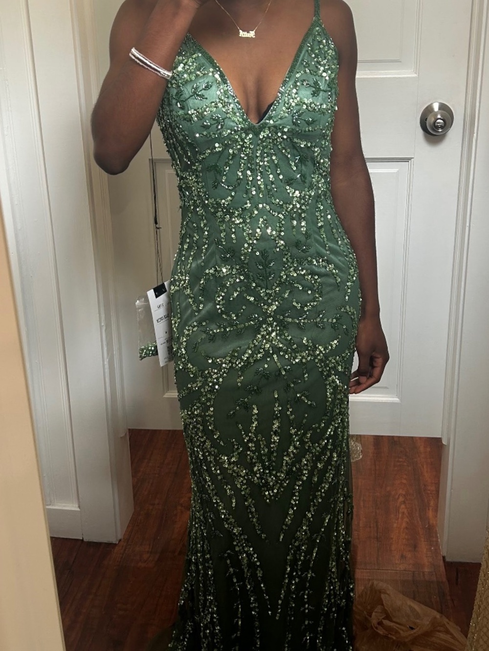 Primavera couture sequined prom dress
